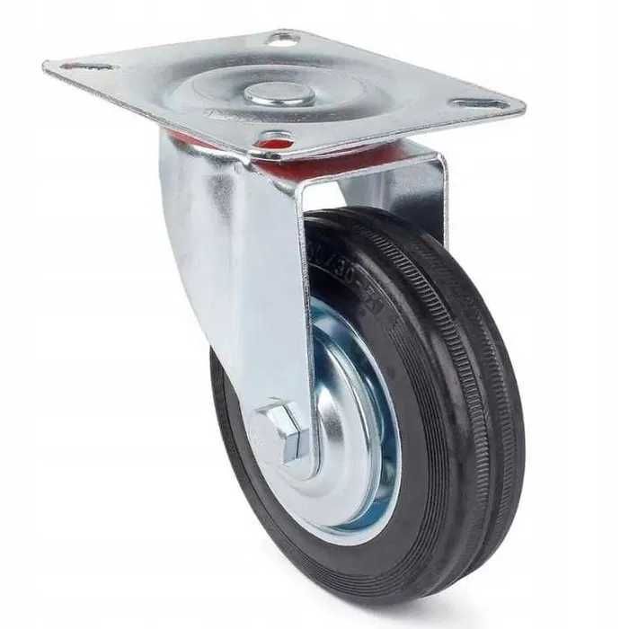 Kółka skrętne obrotowe gumowe 75mm do wózka 4 sztuki