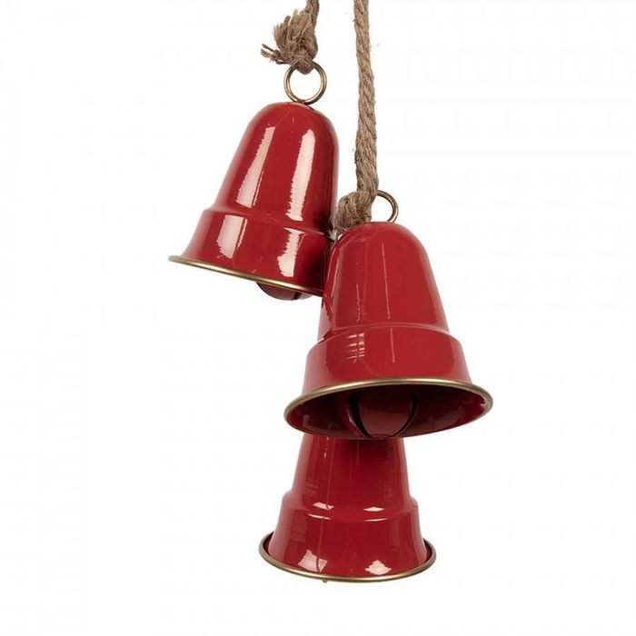 Dzwonki metalowe czerwone na sznurze 6Y5910
