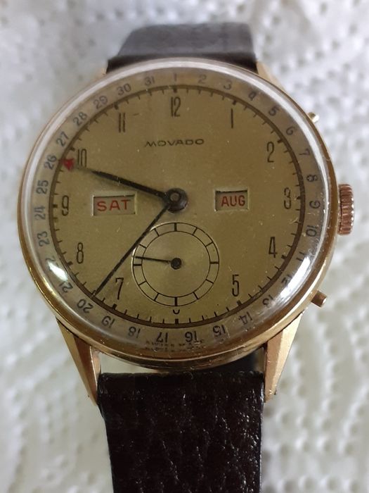 Relógio Movado Triple Date em Ouro 18kl