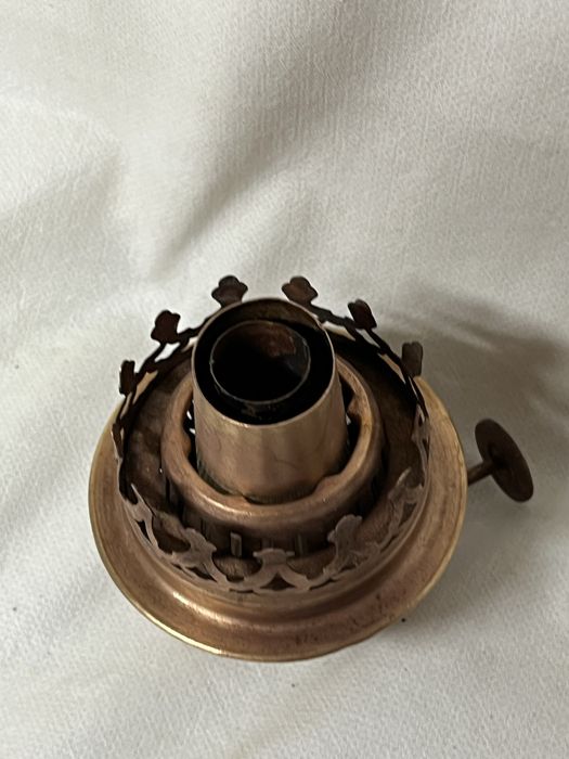 Palnik brener do lampy naftowej UNIS FRANCE PARIS mosiężny gwint 39 mm