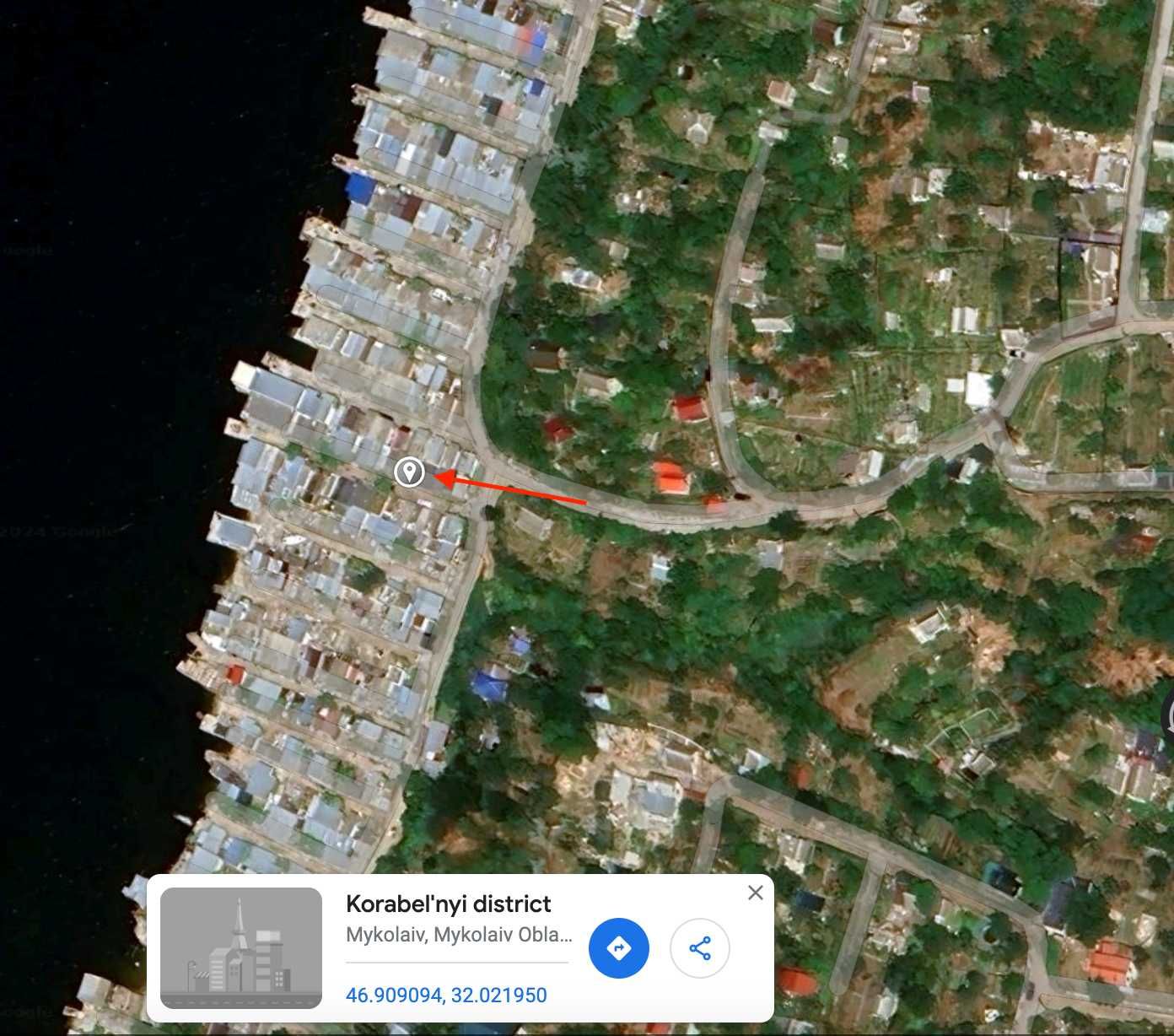 Причал з лафетом під човен (Широка балка, кінцева 87 маршруту)