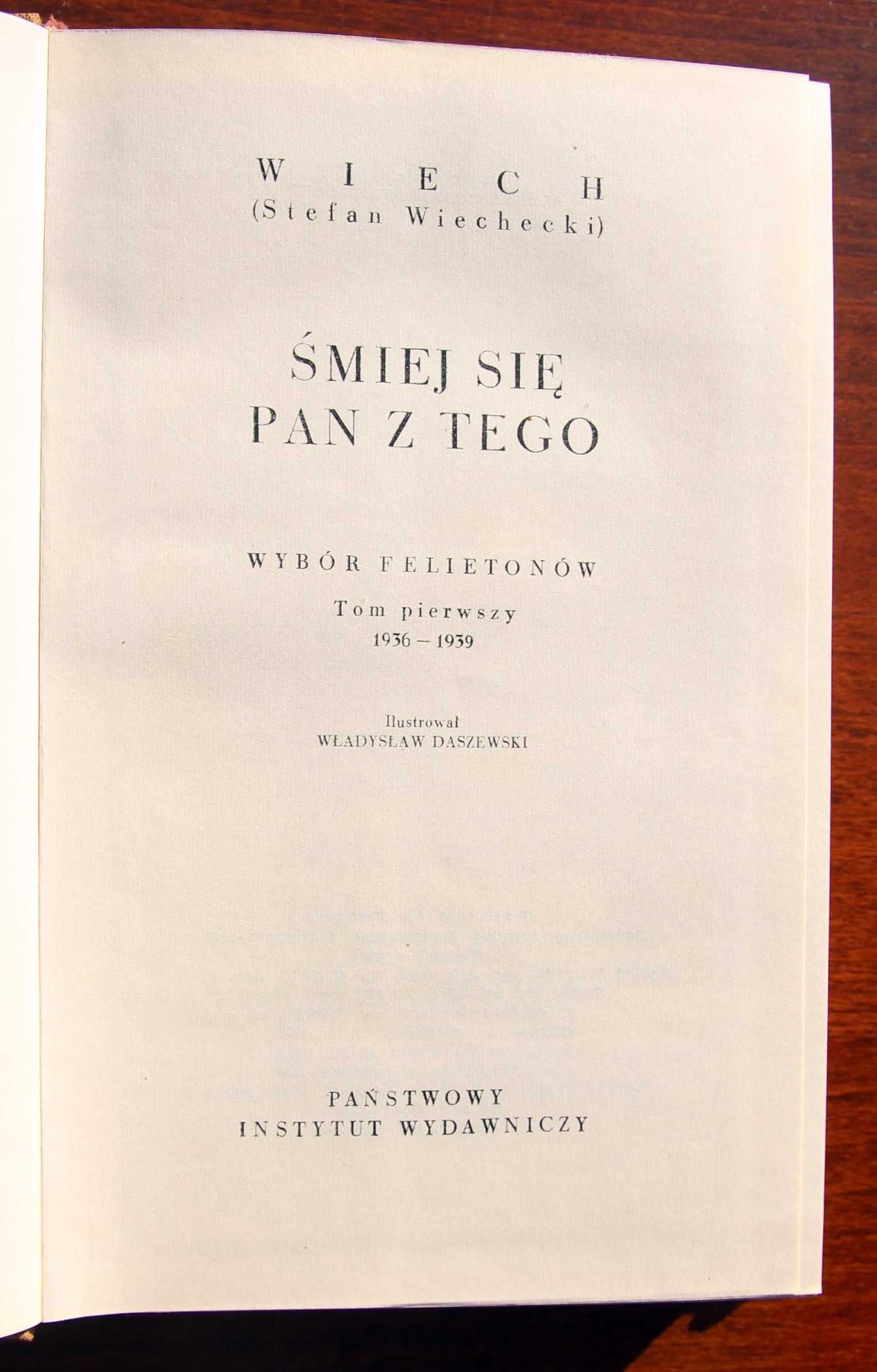 Wiech Śmiej się Pan z tego tom I - Stefan Wiechecki