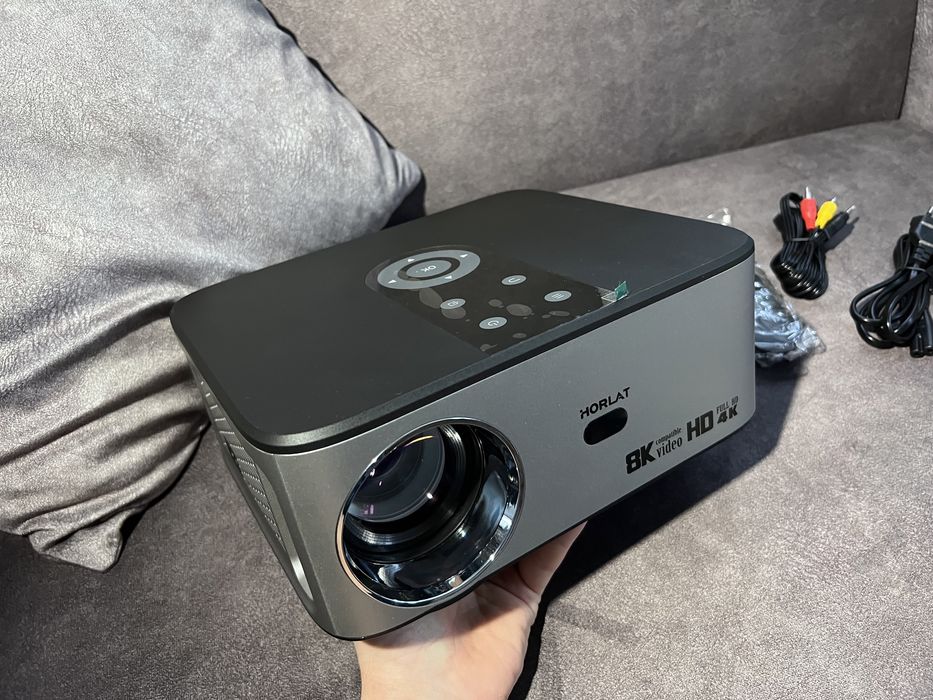 Проектор HORLAT T02 800ANSI, Full HD 1920x1080, WiFi/Bluetooth/Android