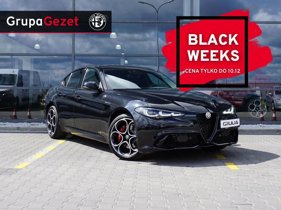 Alfa Romeo Giulia VELOCE 2.0TB 280KM A8 Q4 Vulcano Pakiet Techno BlackWeek