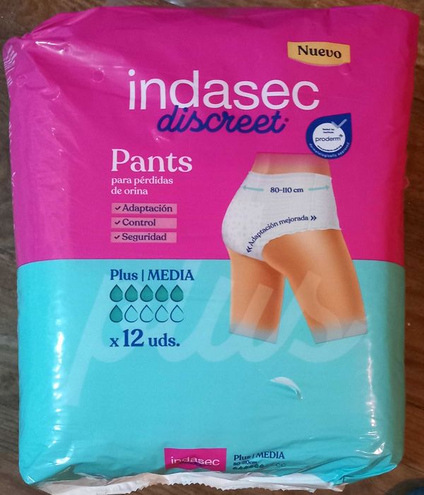 Fralda Cueca incontinência Indasec discret Média - conj 16 embalagens