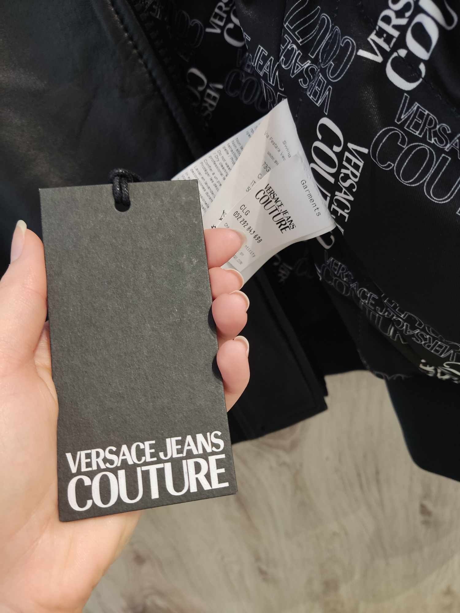 Kurtka Versace Jeans Culture - skóra jagnięca - L