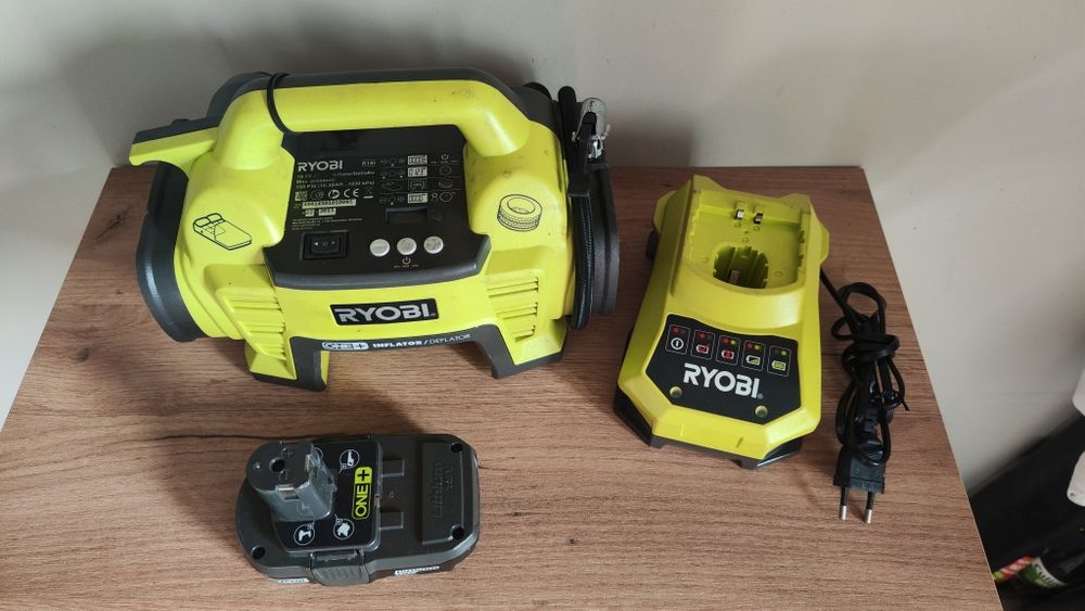 Kompresor sprężarka pompka Ryobi ONE+ 18Vakumulator ładowarka