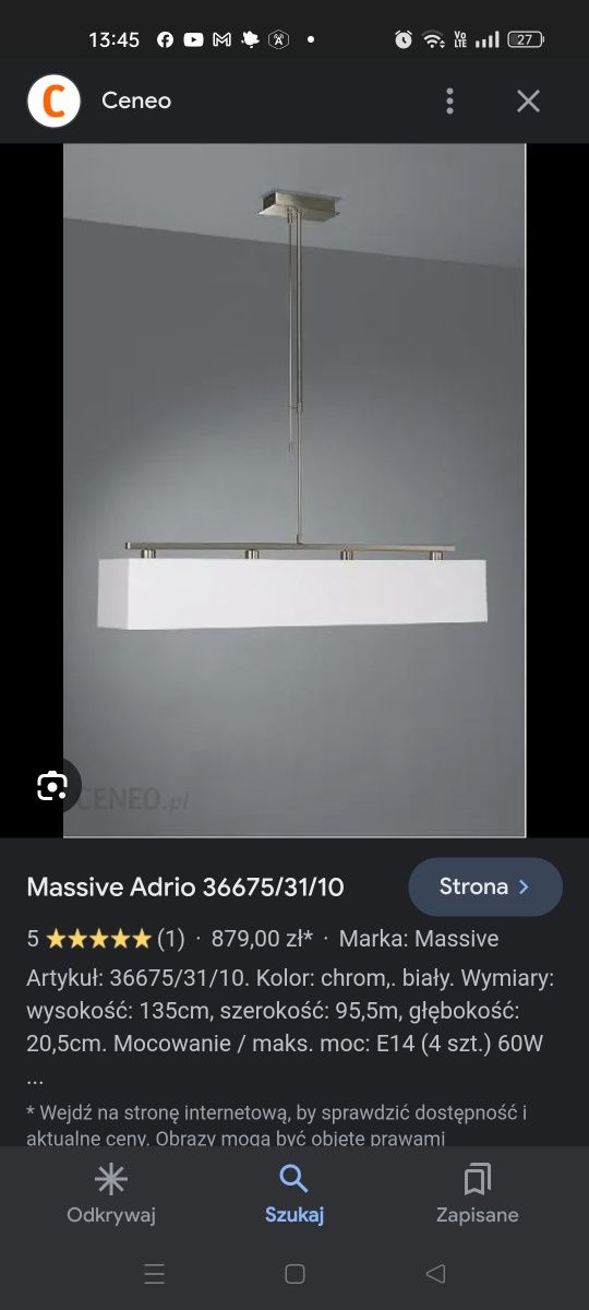 Lampa Massive Philips