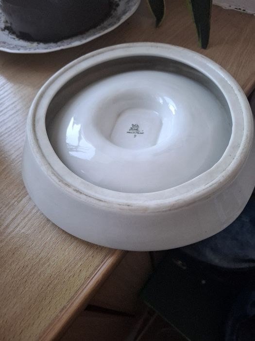 Duza popielniczka gabinetowa,popielnica porcelana Karolina,PRL New loo