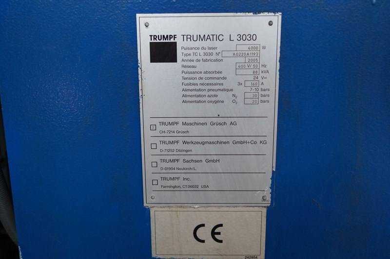 Laser TRUMPF L3030 4kw