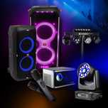 Wynajem głośnika JBL PARTYBOX 710 (2 szt), 
310 i światło na impreza