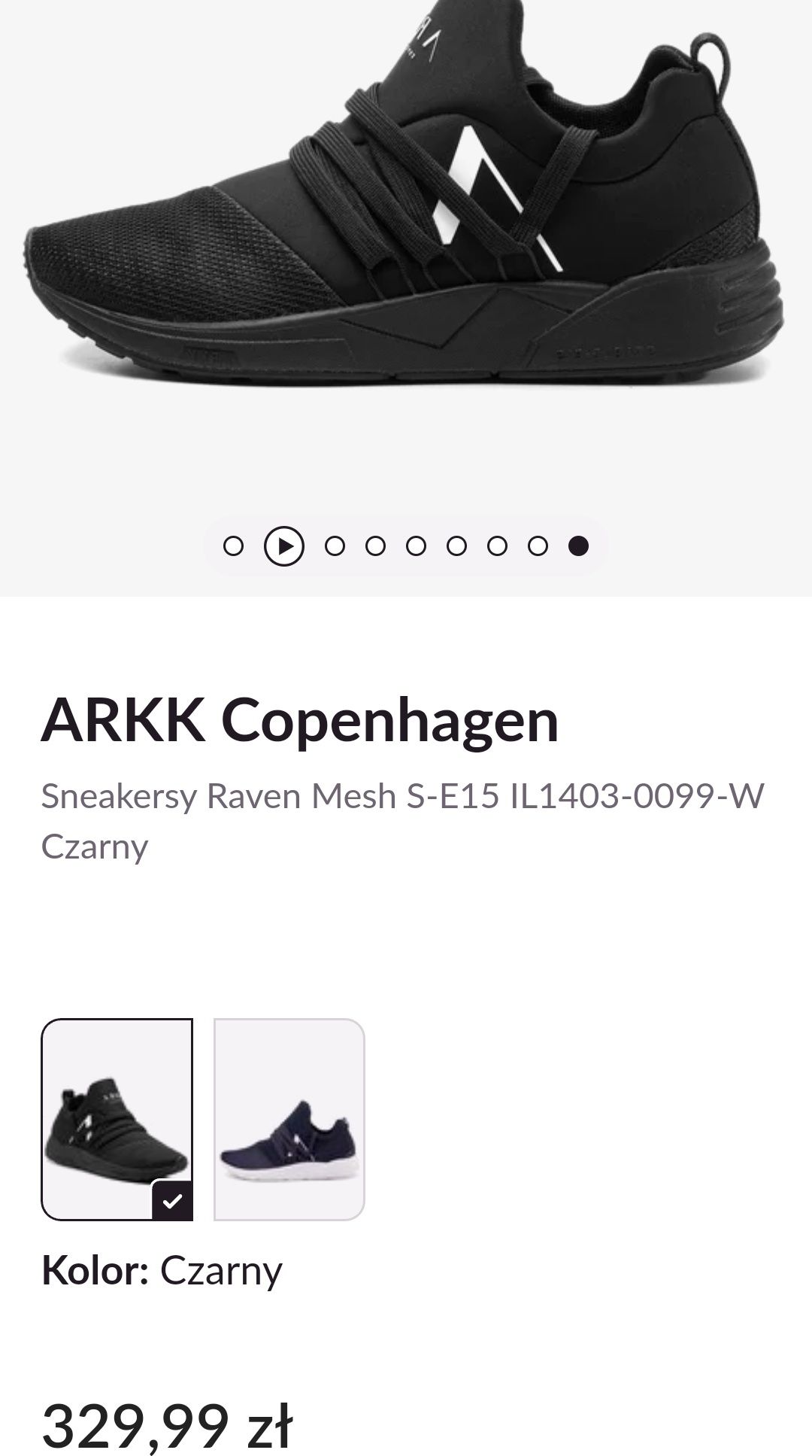 Damskie snickersy ARKK copenhagen , rozmiar 37 , czarne.
