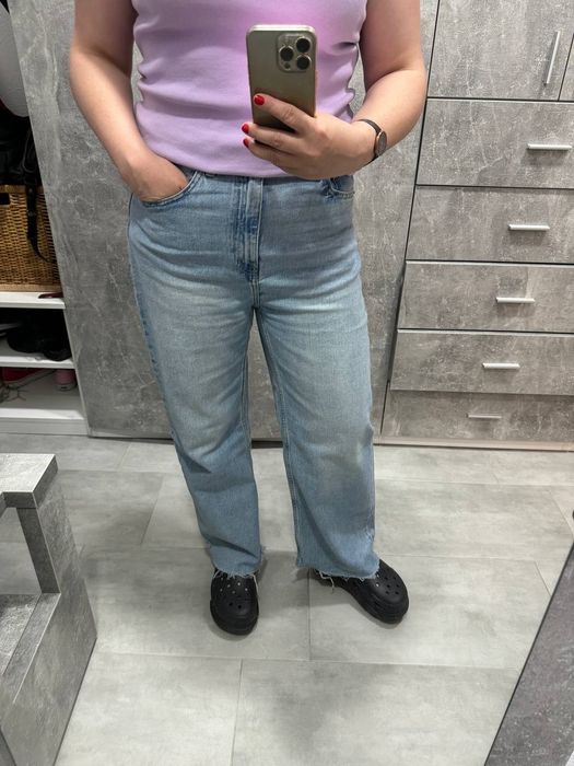 женские джинсы бренд 157 jeans размер л-хл mom jeans высокая посадка