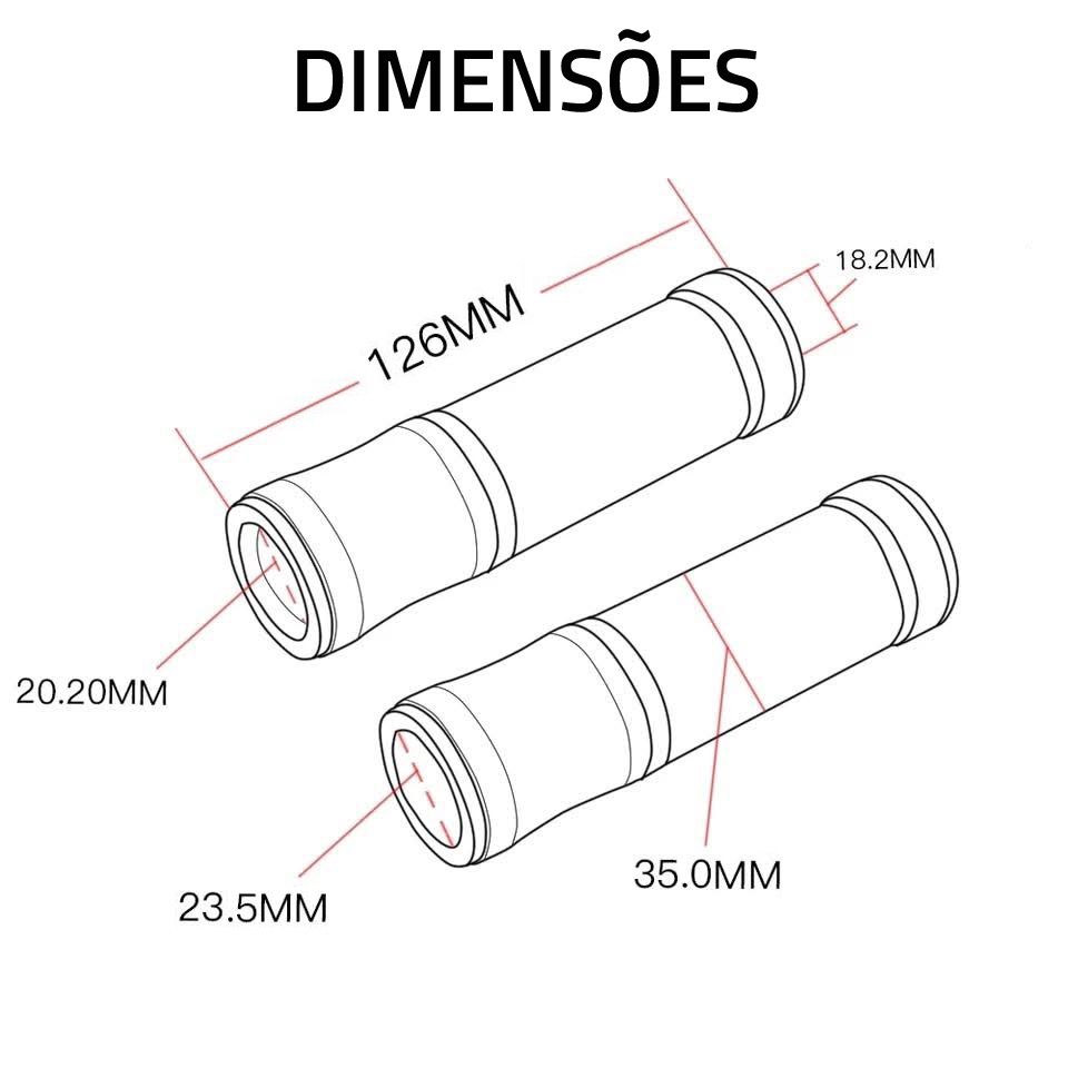 Punhos alumínio e borracha universais moto cafe racer