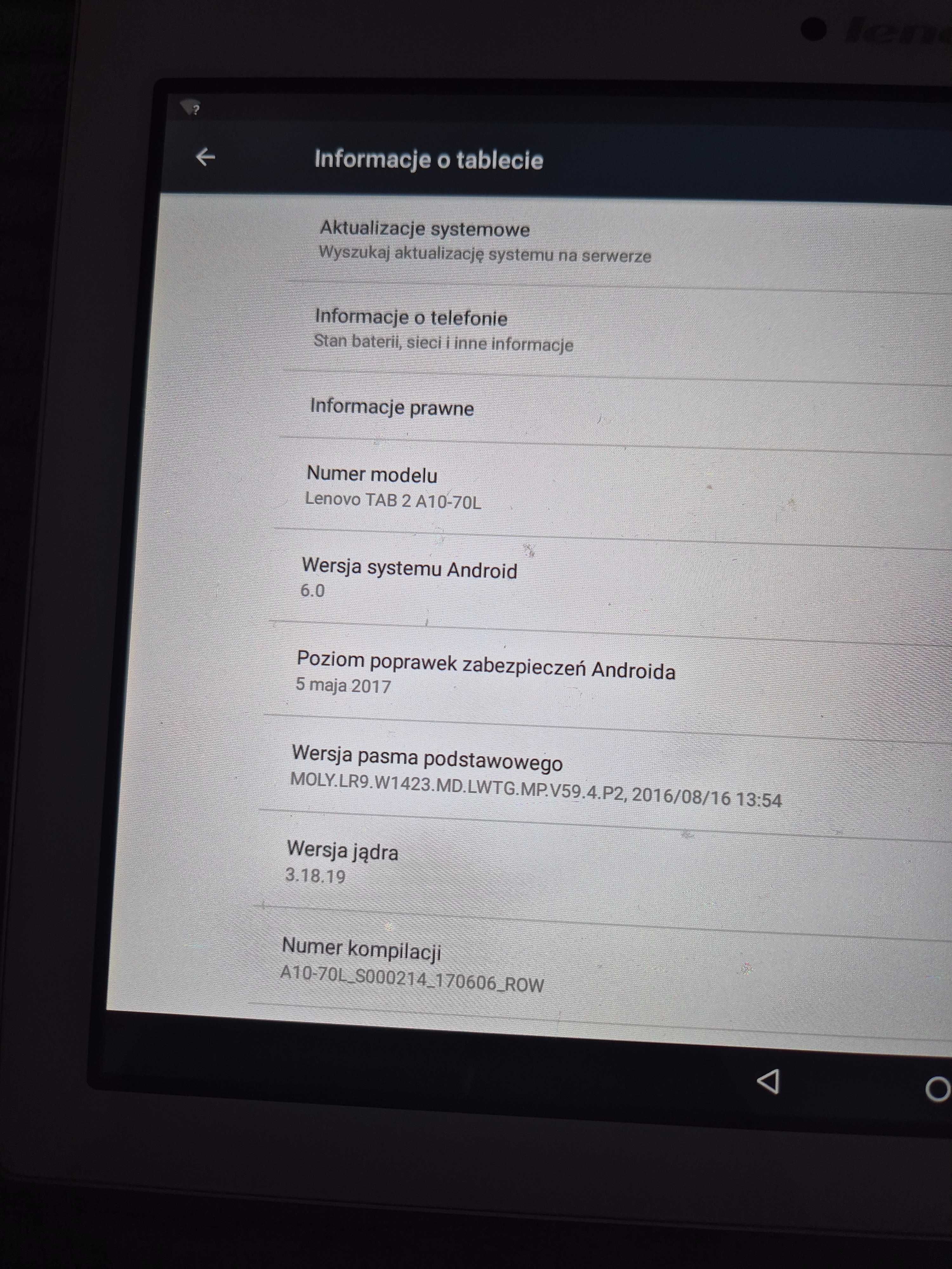 Tablet tab2 A10 biały