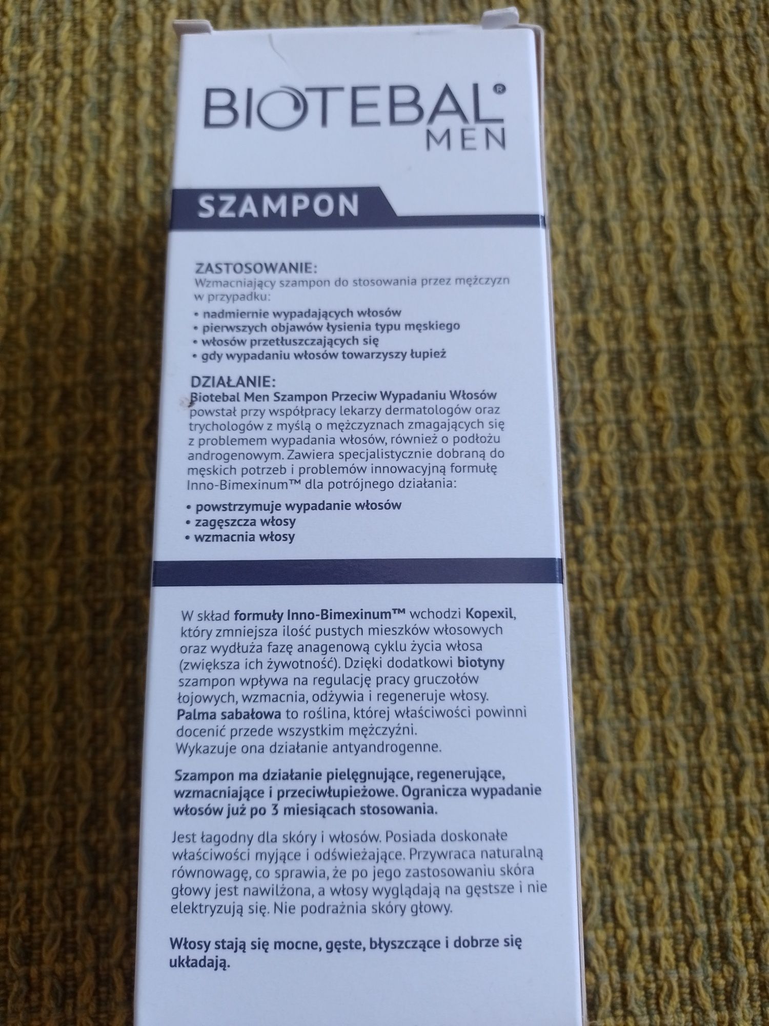 Szampon Biotebal przeciw wypadaniu włosów po terminie