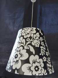 Wisząca lampa zwis biało czarne kwiaty Italux kolekcja Italy