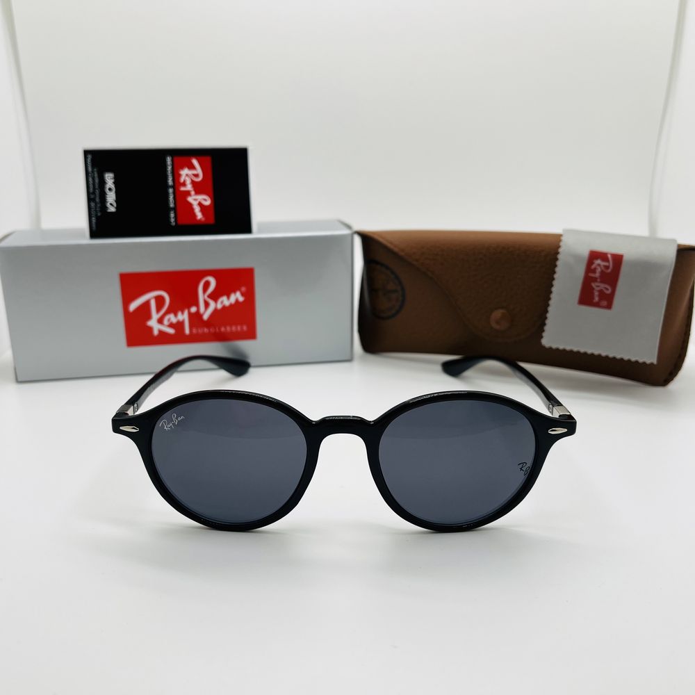 Сонцезахисні круглі окуляри Ray Ban Round 4237 Glossy Black