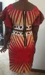 Sukienka czerwona Dashiki Boho