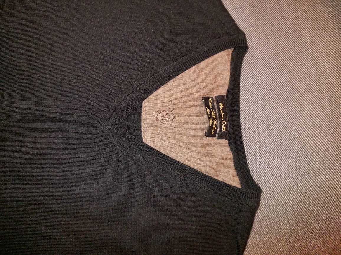 Sweter Massimo Dutti M bawełna, jedwab ,kaszmir