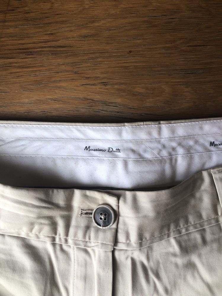 Calças formais Massimo Dutti creme
