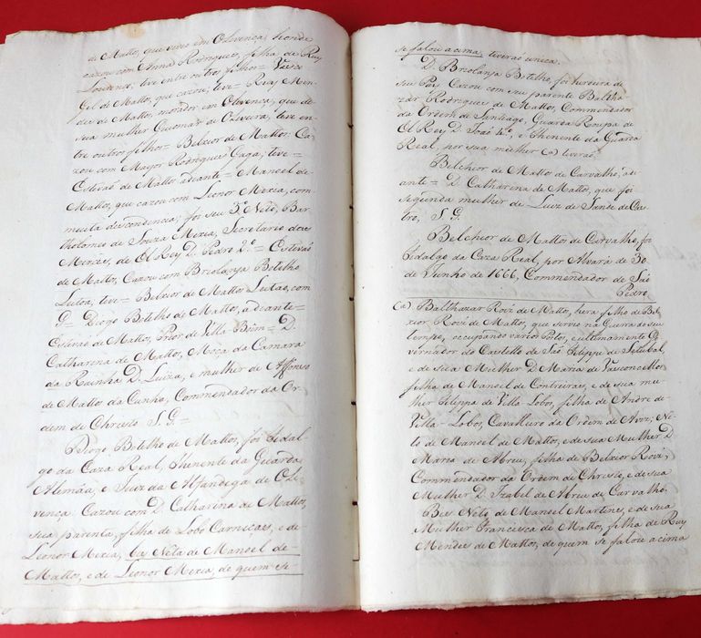 Comendadores de S. Pedro de Sarracenos Bragança 1768 apelido Matos