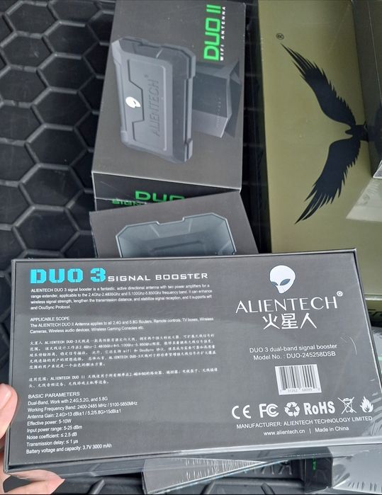 Антенна ALIENTECH DUO 3 на 2.4G/5.2G/5.8G для DJI/Autel/Parrot/FPV.