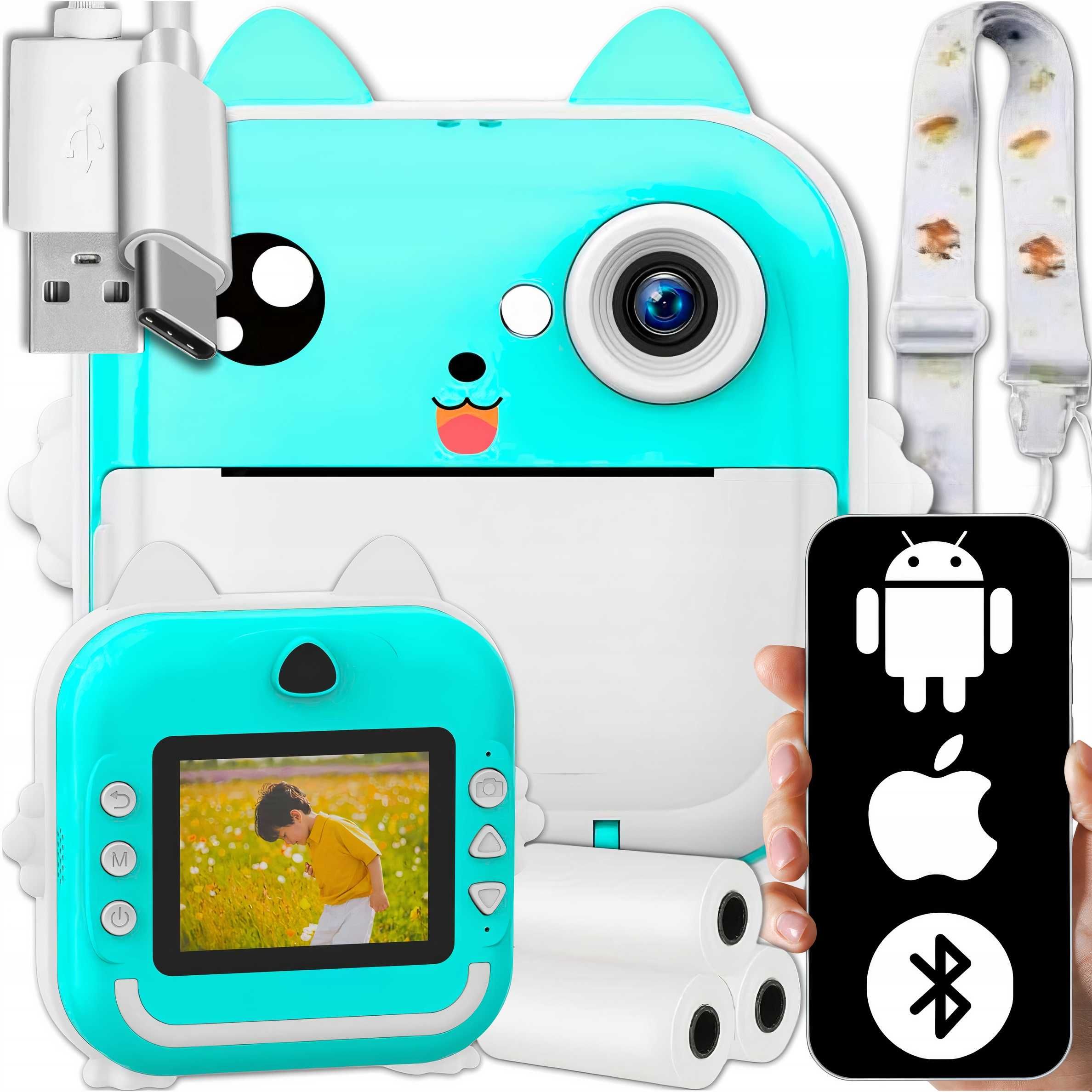 Mini drukarka i aparat 3w1 dla dzieci + gratisy – idealny prezent!