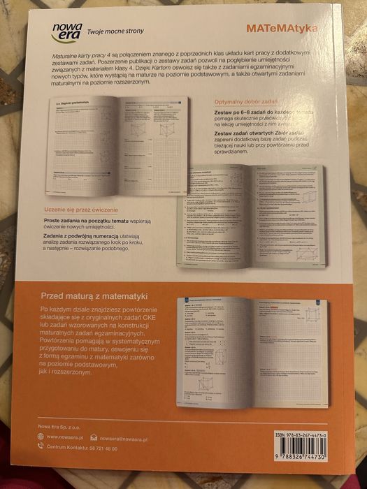 Matematyka 4 Nowa Era  maturalne karty pracy