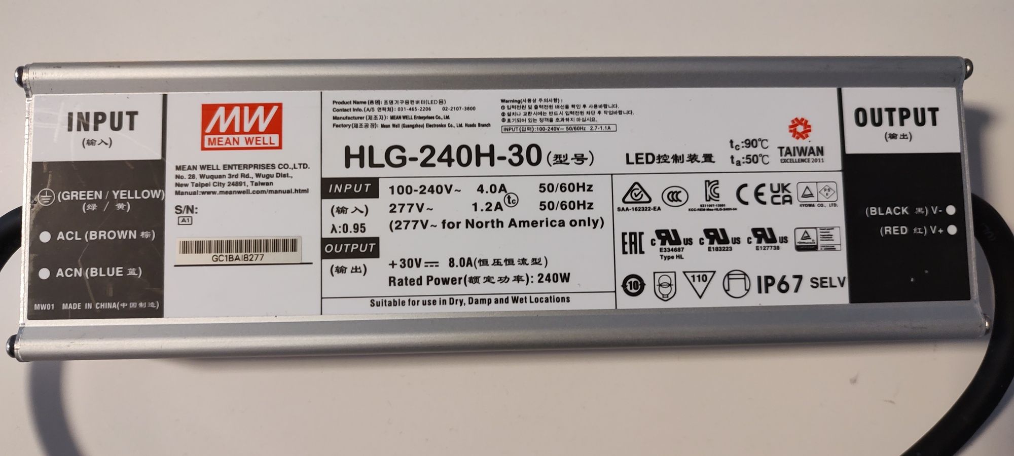 Zasilacz do LED HLG-240H-30
HLG-240H-30Zasilacze do systemów oświetle