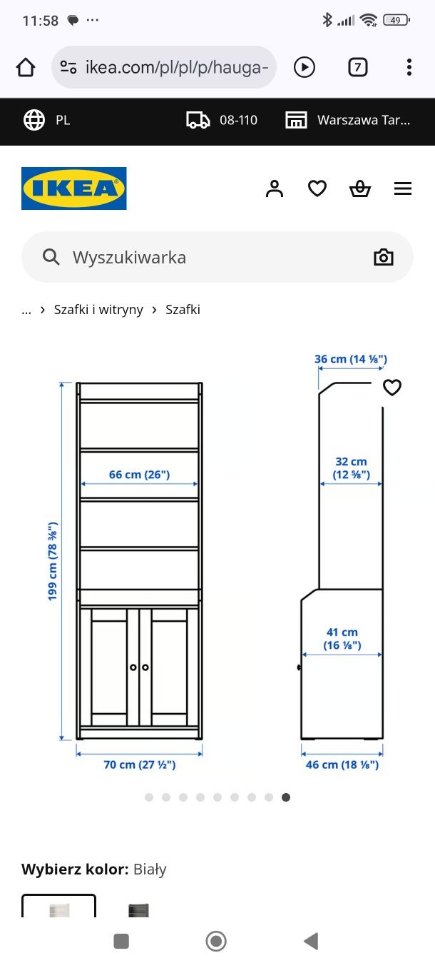 Szafka Ikea hauga