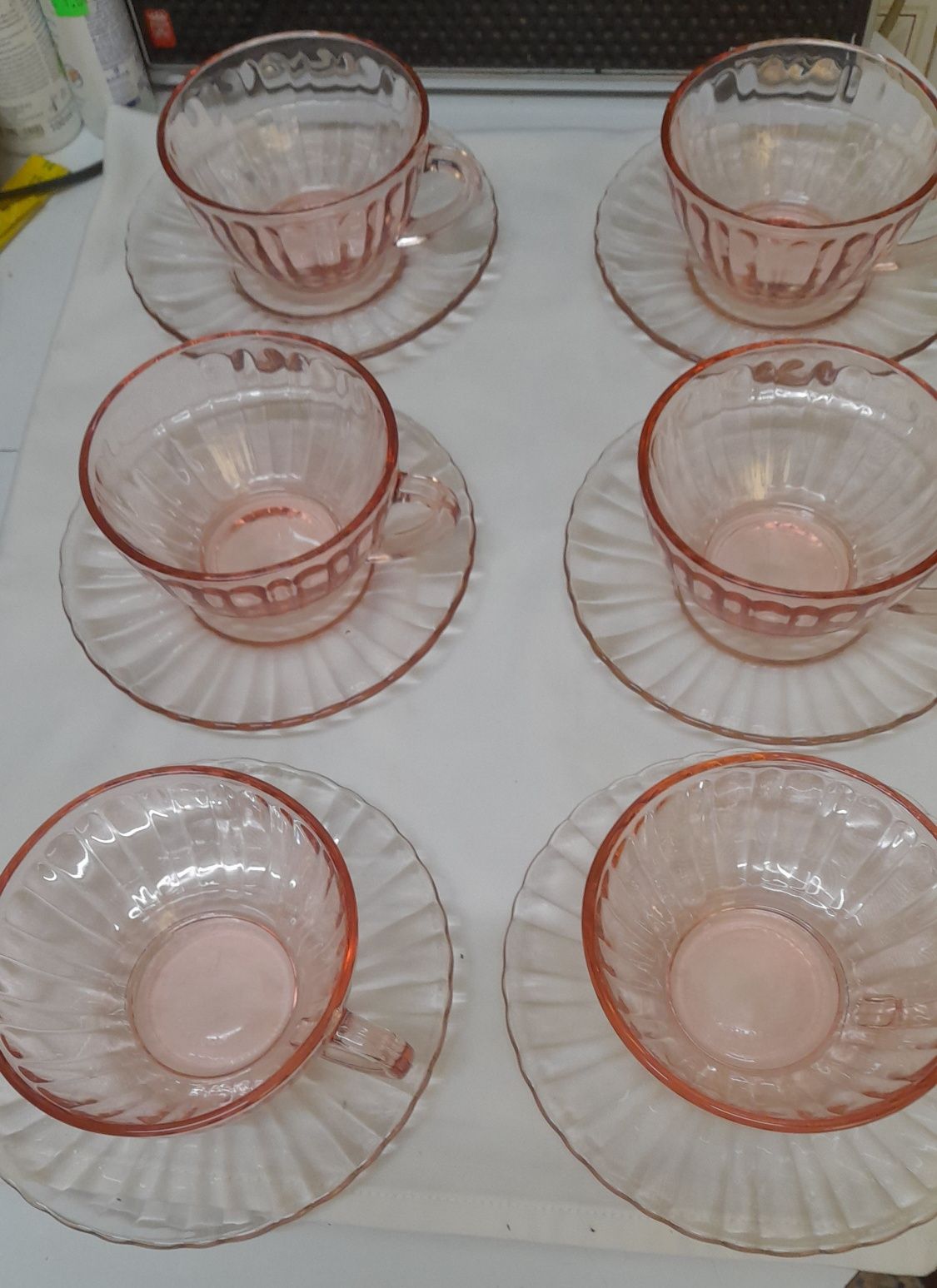 6 chávenas + 6 pratos Arcoroc France pequeno almoço - Novos