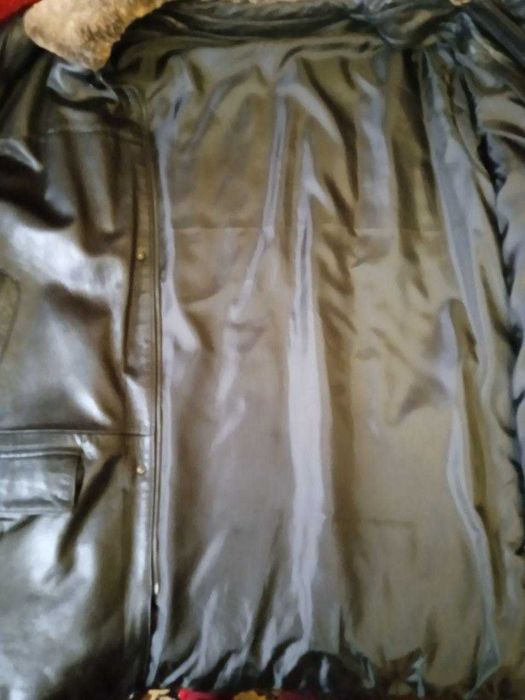 Шкіряна зимова куртка чоловіча,  р. 5XL/58