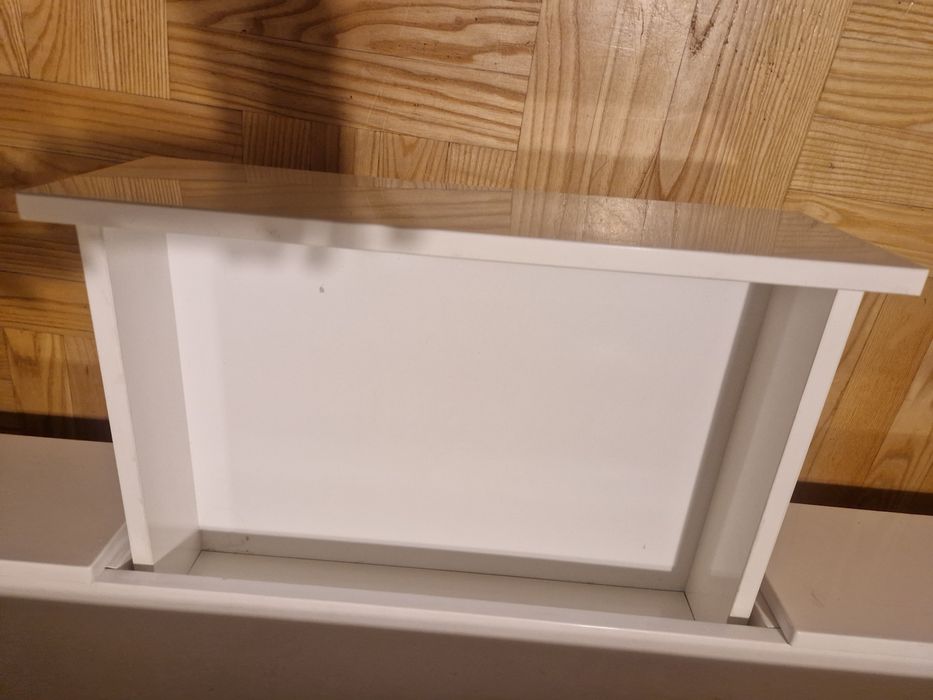 Szafka pod telewizor biały lakier połysk
