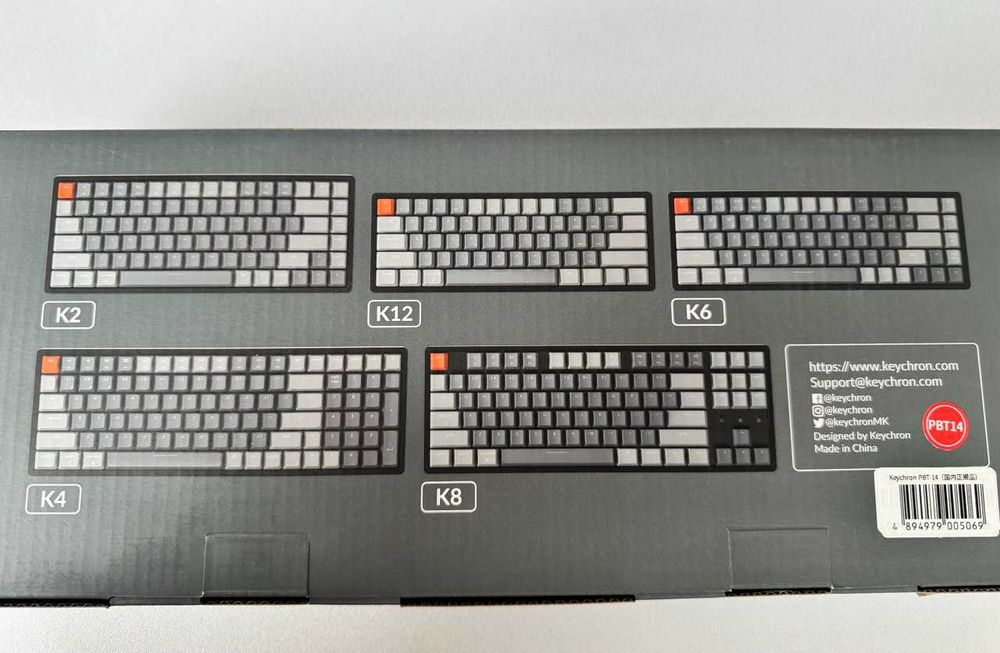 Кейкапи Keychron Double-Shot PBT-14 Cherry ANSI і UK ISO, 219 клавіш