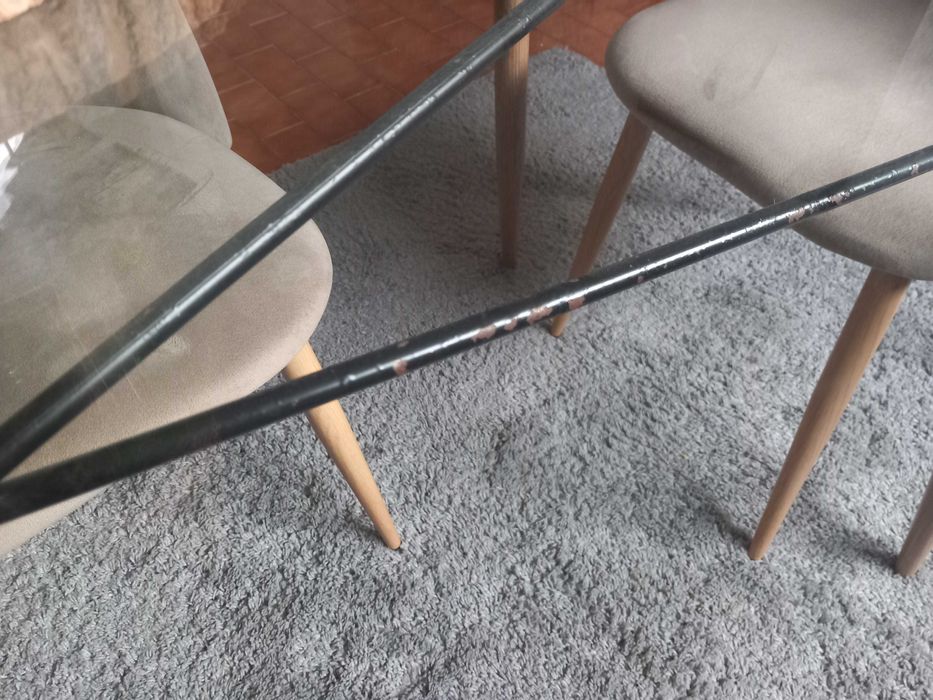 Vendo mesa de vidro- negociável