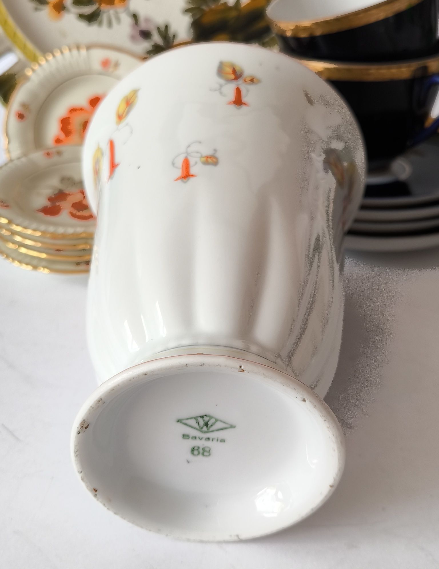 Piękny stary wazon porcelana Bavaria kolekcja