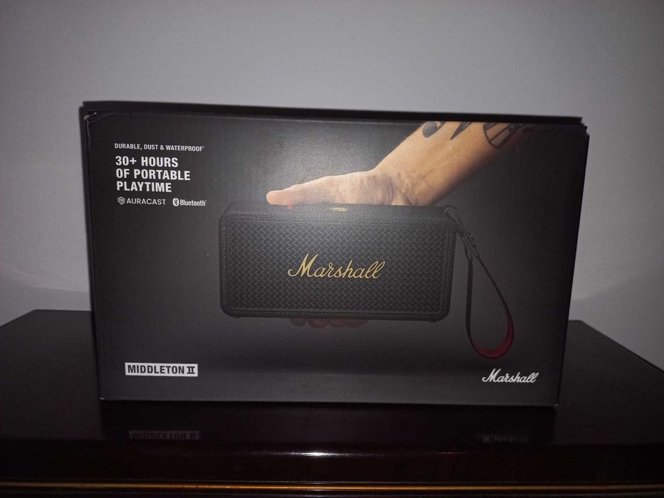 Coluna Bluetooth Marshall Middleton II - Preto (NOVA)