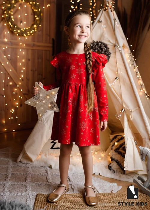 Świąteczna Sukienka Śnieżynka  92, 98, 104