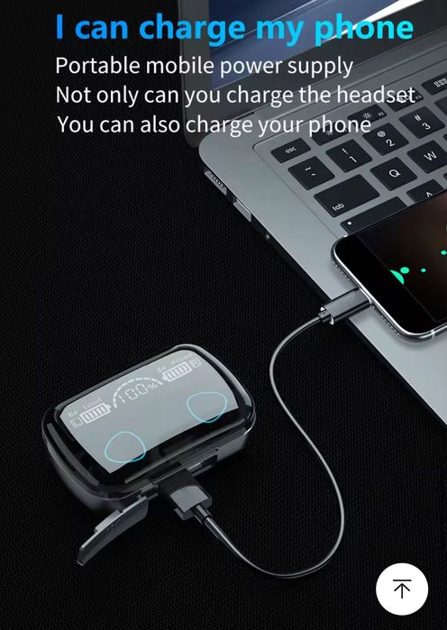 Навушники  M10 Earphone Wireless Headset Headphone with Power Bank