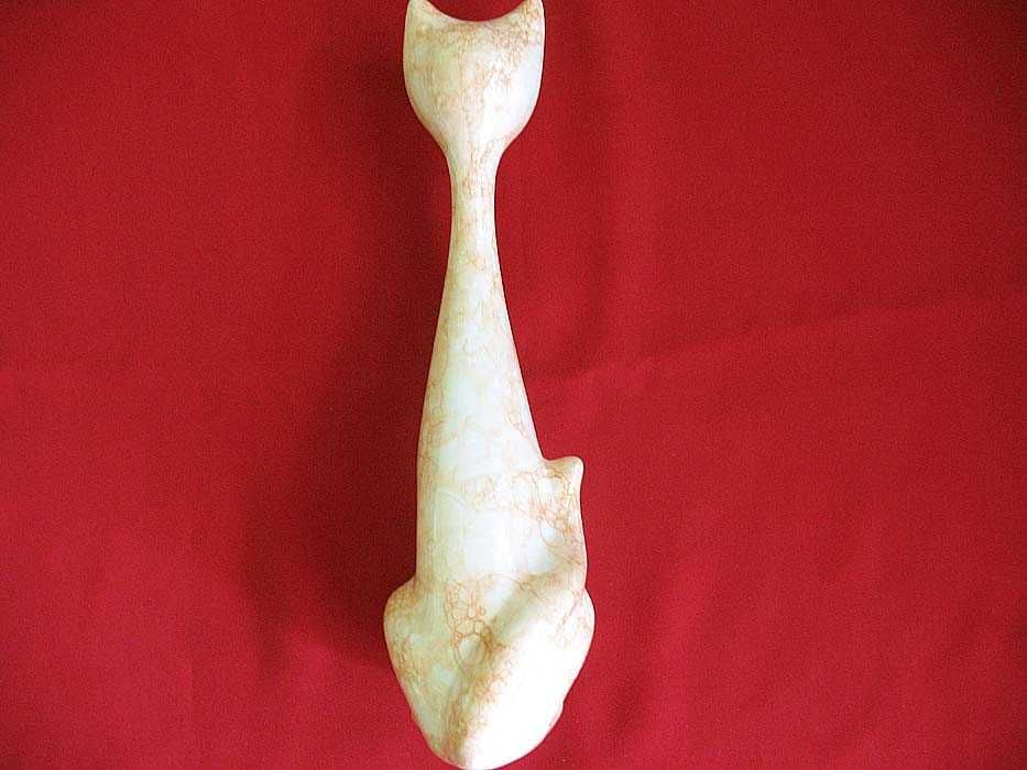 Kot - figurka smukła - ceramika - 25 x 7 x 9 cm