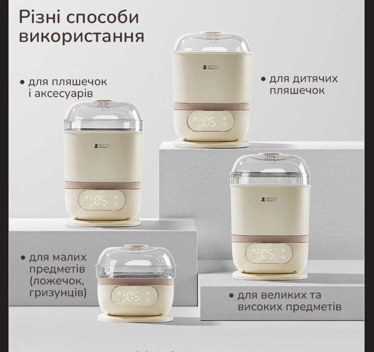 Паровий стерилізатор-сушарка для дитячих пляшечок 8-в-1 Snow Bear