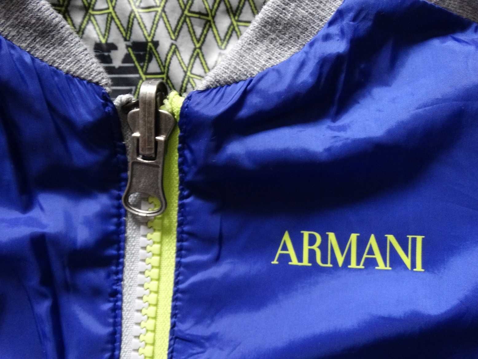 Dwustronna wiosenna kurtka Armani rozm. 62cm/3m