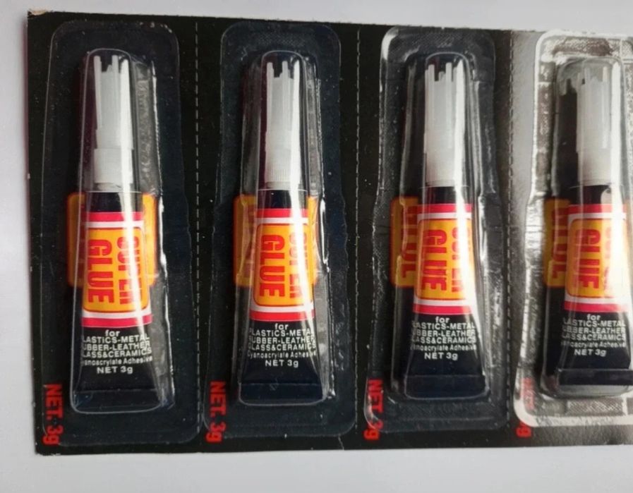 Klej szybko schnący zestaw 4szt super glue 3g błyskawiczny szybkoschną