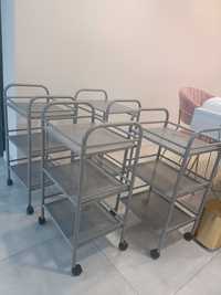 Wózek wózki pomocniczy na kółkach szary 4szt łazienkowy kuchenny barek