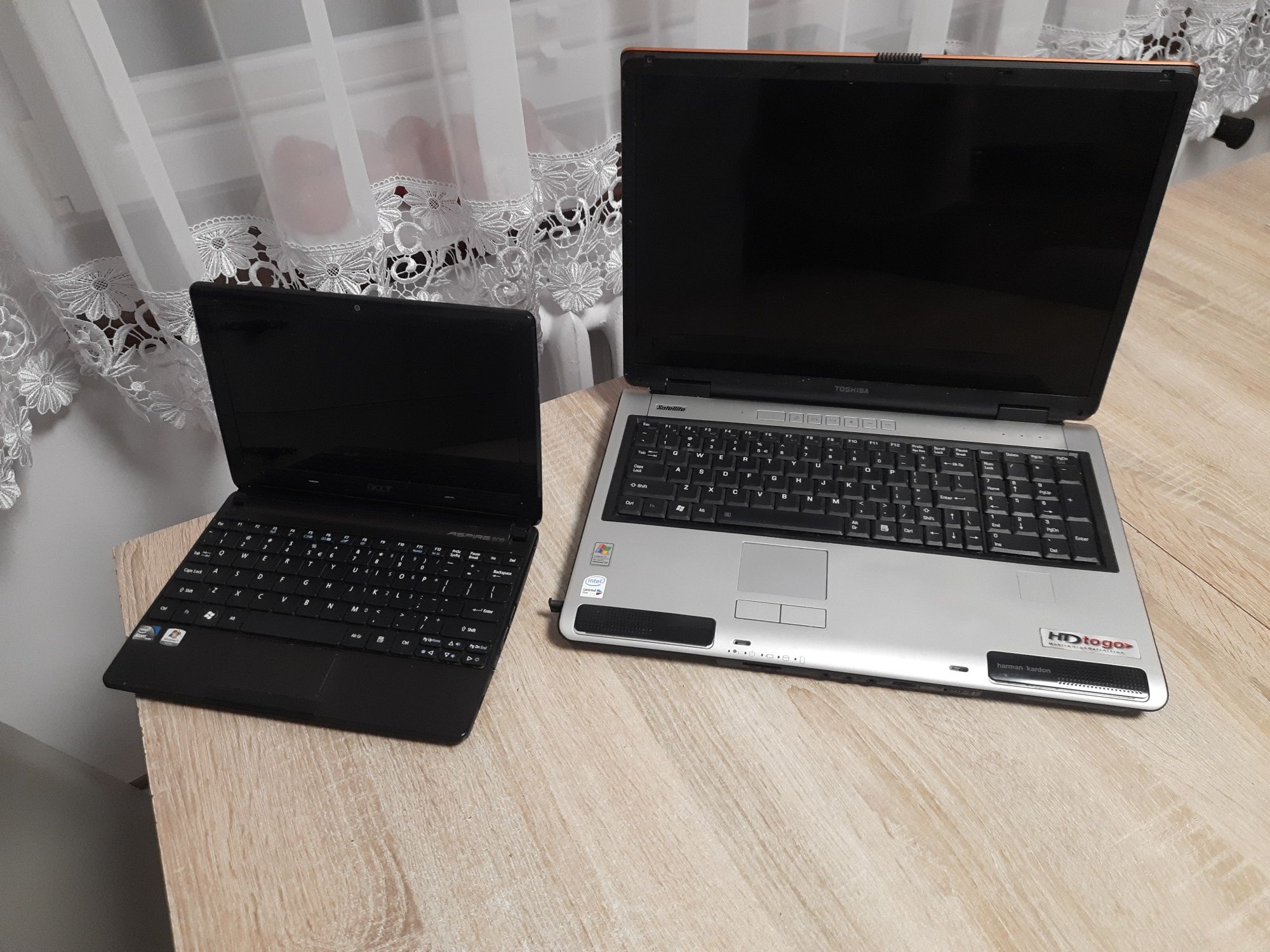 Złom komputerowy laptopy toschiba satelite i acer aspire one