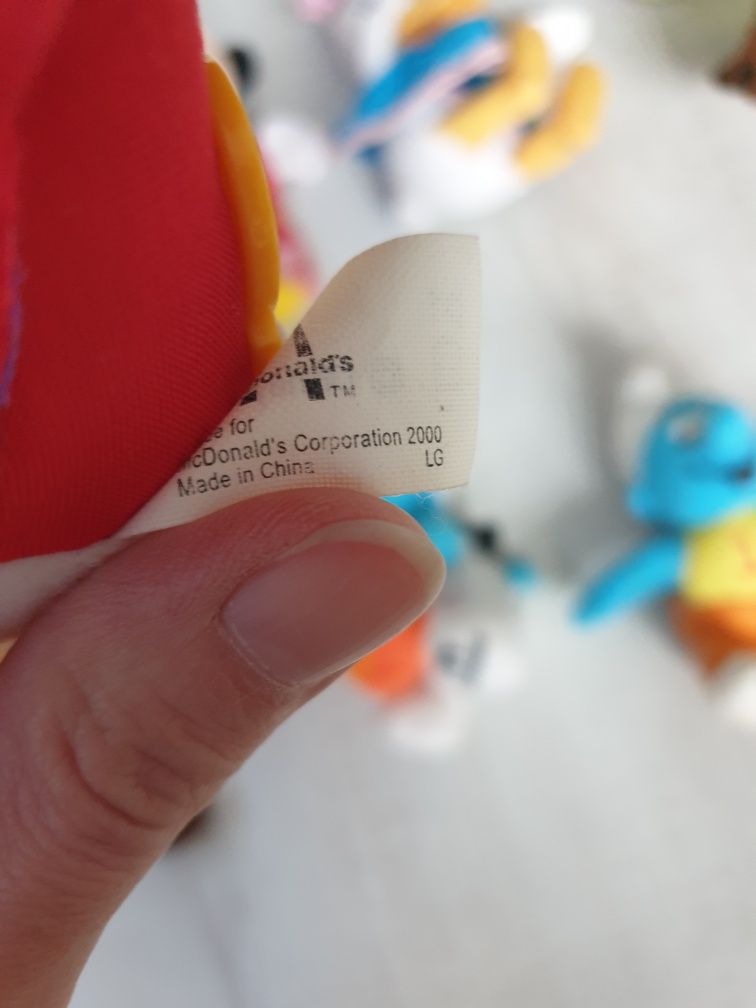 Mcdonalds zabawki pluszaki smerfy Disney prl pluszaki 1997 lata 90