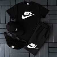 Футболка + шорти Nike спортивний костюм літній Найк кепка бананка