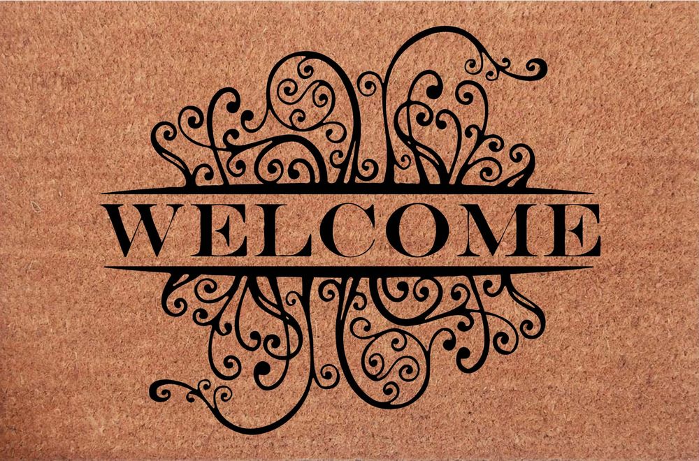 Wycieraczka kokosowa pod drzwi Welcome Ciekawy Wzór Wycieraczka