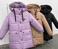 Пальто зимове для дівчат р 122-140